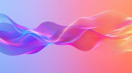 Wall Mural - A vibrant electric wave with a gradient effect, stretching across the image, symbolizing power and energy transmission, with a clean, minimalistic background.