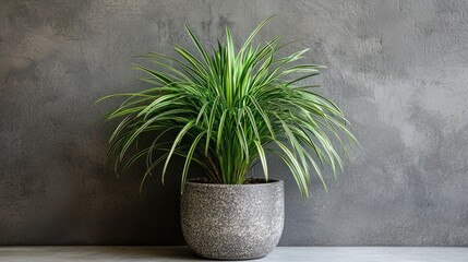 Wall Mural - Vibrant Ponytail Palm Leaf Close-up Nature Background