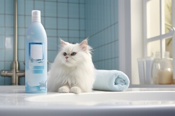 Canvas Print - Bottle pet bathroom mammal.