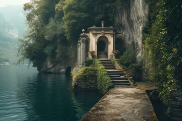 Canvas Print - Italy land architecture landscape.