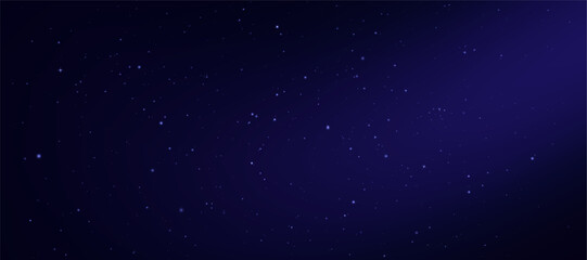Aufkleber - Starry sky with blue shimmer. Sky background with stars. Night sky with special gradient light effect.