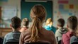 © JH45 - Students Listening to a Teacher in a Classroom Setting