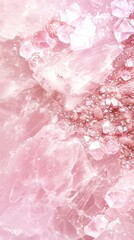 Canvas Print - Pink glitter crystal mineral blossom.