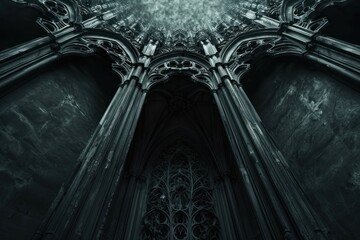 Canvas Print - Gothic cathedral architectural details