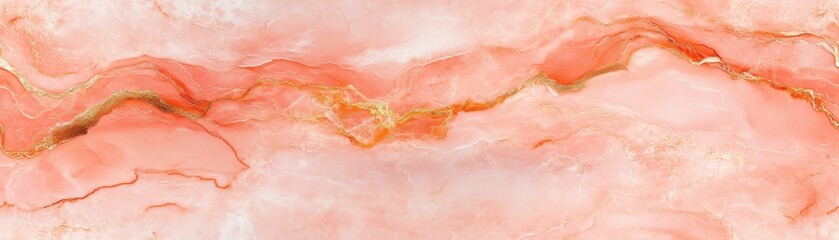 Sticker - Seamless marble pattern in soft coral with subtle white accents, [Abstract Background Marble], [Warm and soothing]