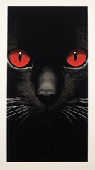 Poster - Cat eye animal mammal pet.