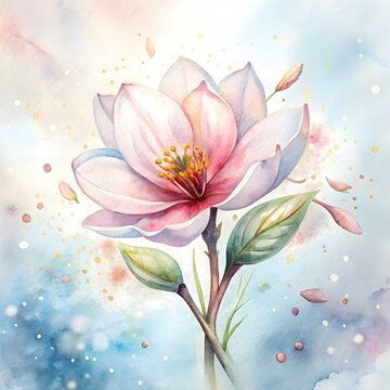 spring card for the vernal equinox with a delicate