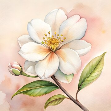 spring card for the vernal equinox with a delicate