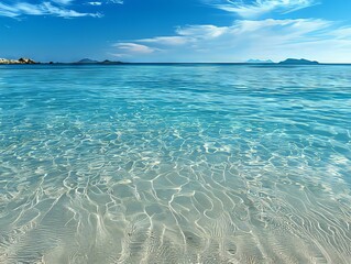Wall Mural - a view of the ocean from a sandy beach