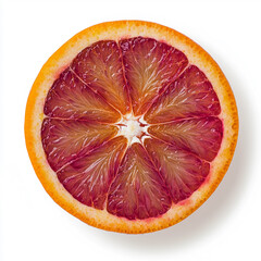 Wall Mural - A cut red orange on a white background