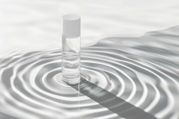 Poster - Cosmetic bottle mockup cosmetics water outdoors.