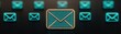 © Chanoknan - stylized email icons in vibrant blue and gold, perfect for digital communication themes and modern interfaces.