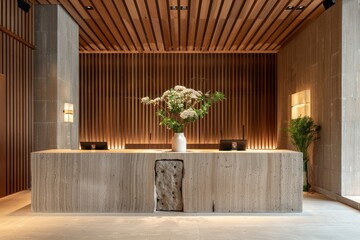 Canvas Print - A front desk in the lobby architecture electronics reception.