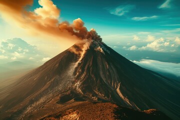 Canvas Print - Volcano mountain outdoors nature.