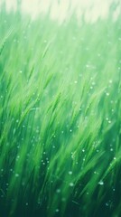 Canvas Print - Green field closeup outdoors nature grass.