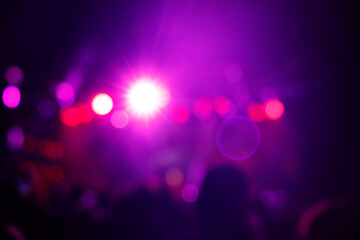 Bokeh of a stage at a concert. Abstract background