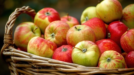 Wall Mural - A Basket of Fresh Apples