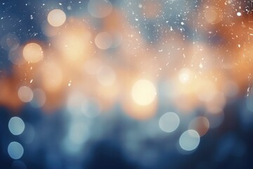 Sticker - Abstract bokeh lights winter background