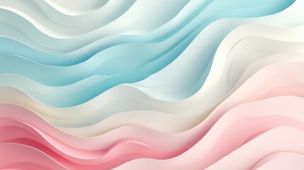 Poster - Abstract pastel colors 3d wave background. Abstract background in soft pastel colors