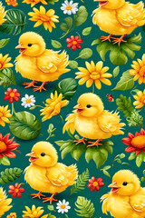 seamless pattern with birds