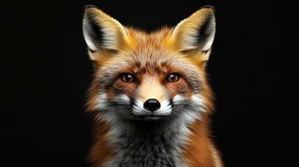 Close-up Portrait of a Red Fox