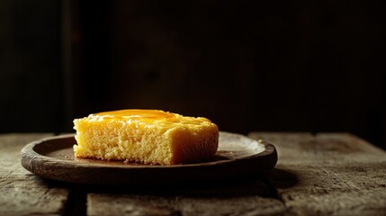 Sticker - A Slice of Cornbread with Honey