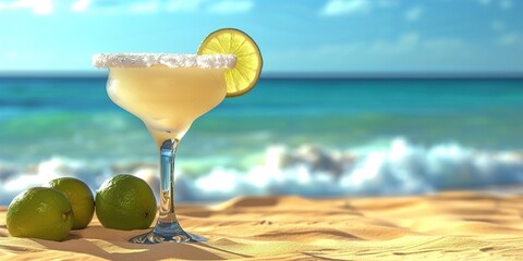 Poster - cocktail on the beach