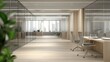 © Ahmad M. - Beautiful blurred background of a light modern office interior