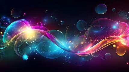 Poster - A vibrant abstract background with a clear, open space for text