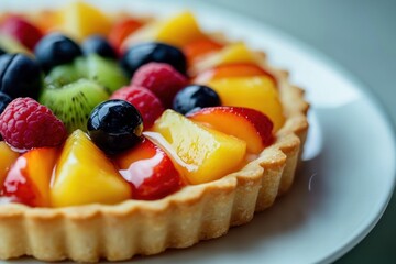 Sticker - Close-up of a Fruit Tart