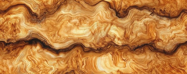 Wall Mural - Fine olive ash burl with intricate swirling grain, perfect for luxury furniture veneers, luxury wood texture, artistic refinement