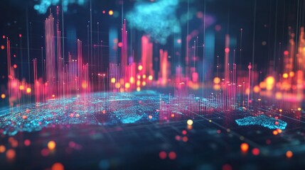 Aufkleber - Business and economic growth on global business network, Data analysis of financial and banking, Customer service, Technology and data connection, Teamwork, Business strategy and Digital marketing.