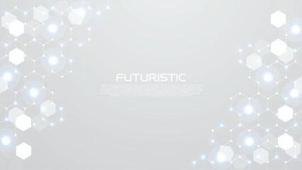 Poster - Abstract White Background Futuristic Concept