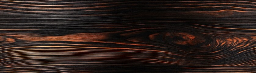 Sticker - Close-up of a dark wood texture with rich brown tones and natural grain patterns, creating a rustic and natural look perfect for backgrounds.