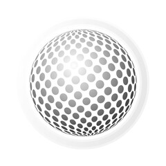 Poster - Black Lit Digital Globe Design Vector with Bright Spotted Swirly Patterned Surface - Vector Illustration Isolated on White Background