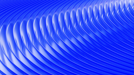 Canvas Print - Blue abstract background stripes 3D wavy pattern, elegant abstract striped pattern wallpaper.