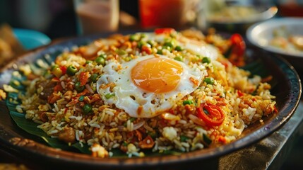 Wall Mural - Delicious Fried Rice with Eggs