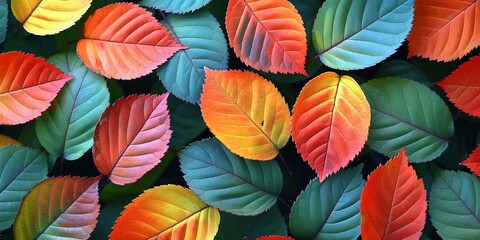 Wall Mural - colourfull leaves