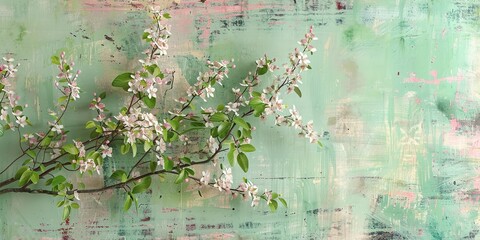 Wall Mural - background with flowers