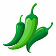 © Jutish - green Chile vector illustration on white background