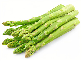 Asparagus on the white background