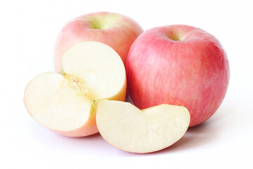 Apple close up isolated on white background.