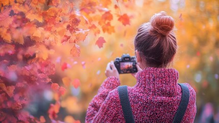 Sticker - Capturing the Beauty of Autumn Foliage