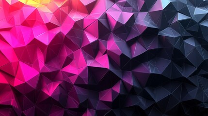 Poster - Colorful geometric texture in vibrant shades of pink and purple