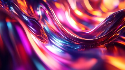 Wall Mural - Colorful abstract swirls of light and texture in a vibrant composition