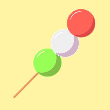 simple illustration of a typical Japanese food dango