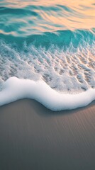 Wall Mural - aerial view sandy tropical beach