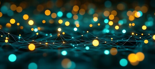 Poster - a futuristic world with interconnected smart cities and dynamic digital ecosystems.