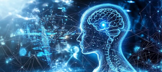 Poster - A futuristic world with interconnected smart cities and dynamic digital ecosystems.
