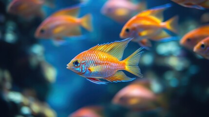 Orange Fish in an Aquarium